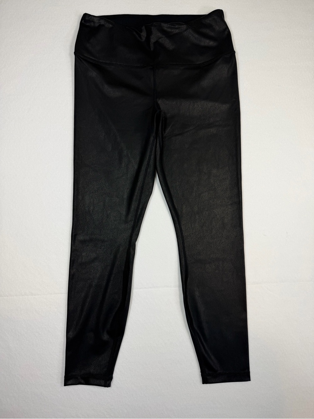 90 Degree by Reflex Black Faux Leatherette Leggings Size Large
